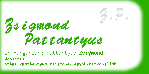 zsigmond pattantyus business card